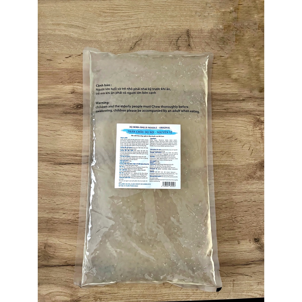 Thạch Trân Châu 3Q Sợi Nguyên vị - Eurodeli VN - Topping Đồ Uống Hấp Dẫn