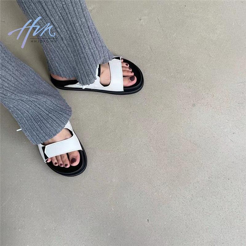 Dép Sandal Đế Phẳng Dày Dặn Phong Cách La Mã Thời Trang Mùa Hè 2023 Cho Nữ