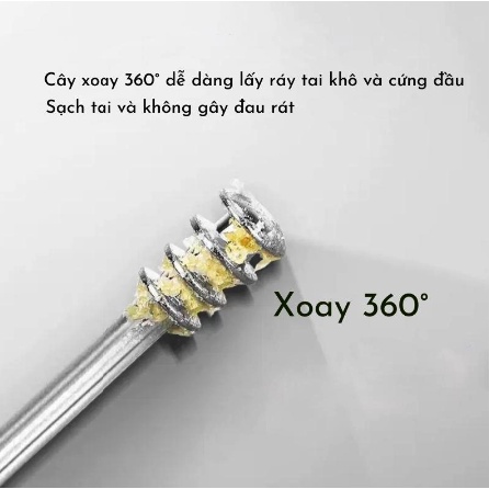 Bộ Dụng Cụ Lấy Ráy Tai 6 Món Thép Không Rỉ Kèm Bao Da L054