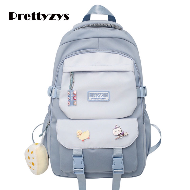Balo đi học PRETTYZYS sức chứa lớn 15.6 inch thời trang Hàn Quốc 2023 trẻ trung cho nữ