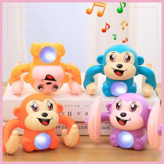 [ tuyển sỉ] Đồ Chơi Khỉ Nhào Lộn- Khỉ Nhào Lộn Giải Trí Cho Trẻ Sơ Sinh và Trẻ Nhỏ: có Âm Thanh, Ánh Sáng bắt mắt