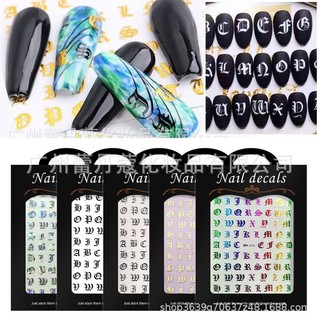 Sticker chữ dán móng
