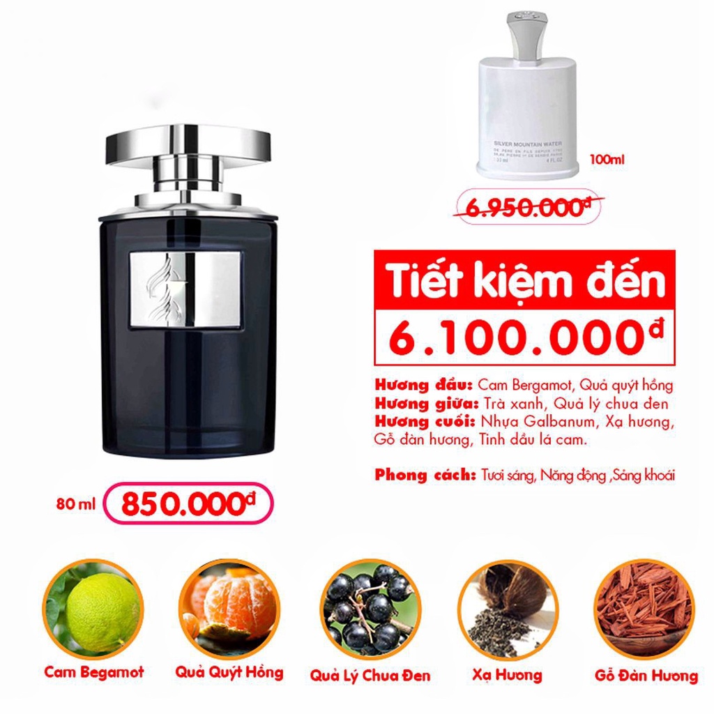 NƯỚC HOA NAM LU XU 80ML SANG TRỌNG