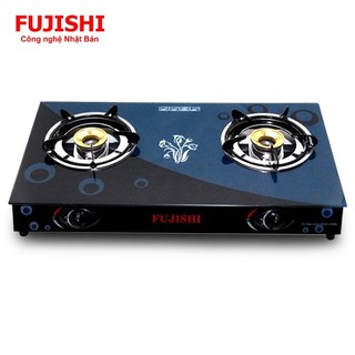 Bếp gas đôi chén đồng fujishi fmh10d_alo_plus - mặt kính cường lực - lửa xanh tiết kiệm gas - bảo hành chính hãng 2 năm