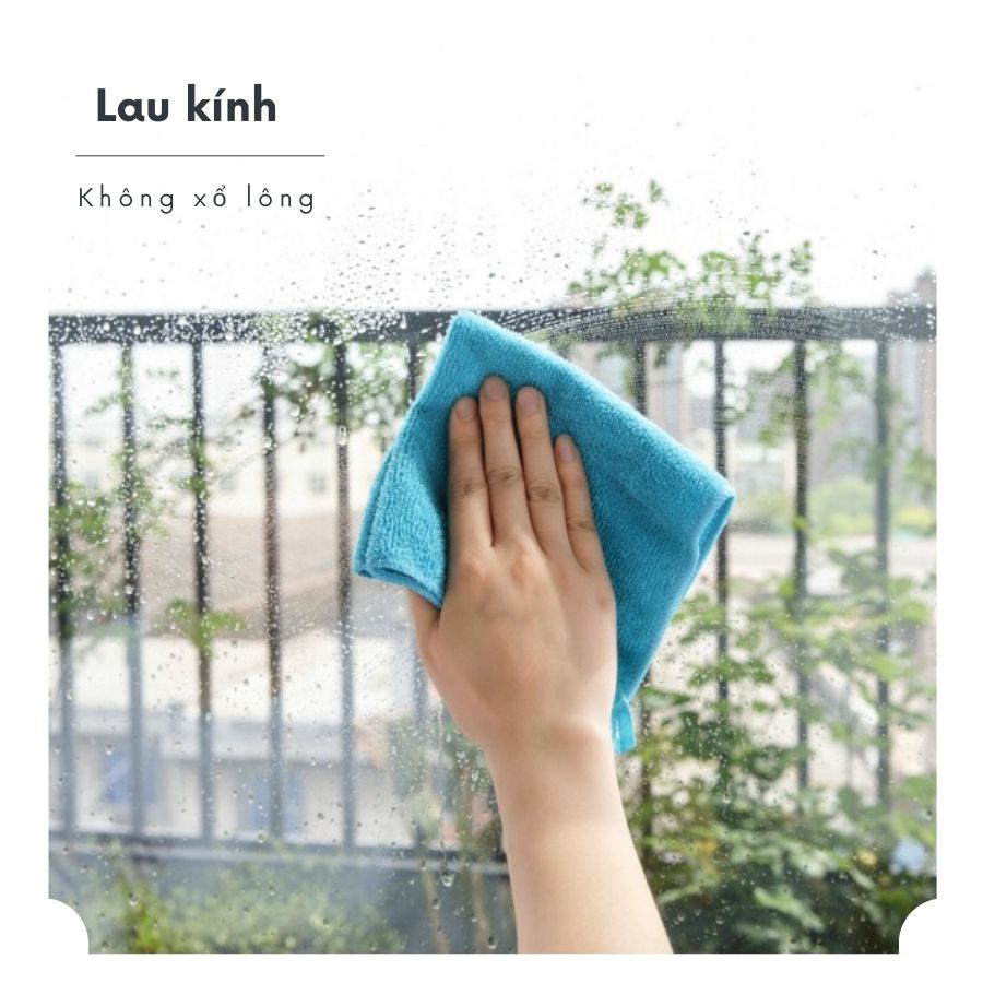 Khăn lau bếp đa năng siêu thấm microfiber FEEKA, khăn lau cửa kính xe ô tô cao cấp xinh xắn có móc treo