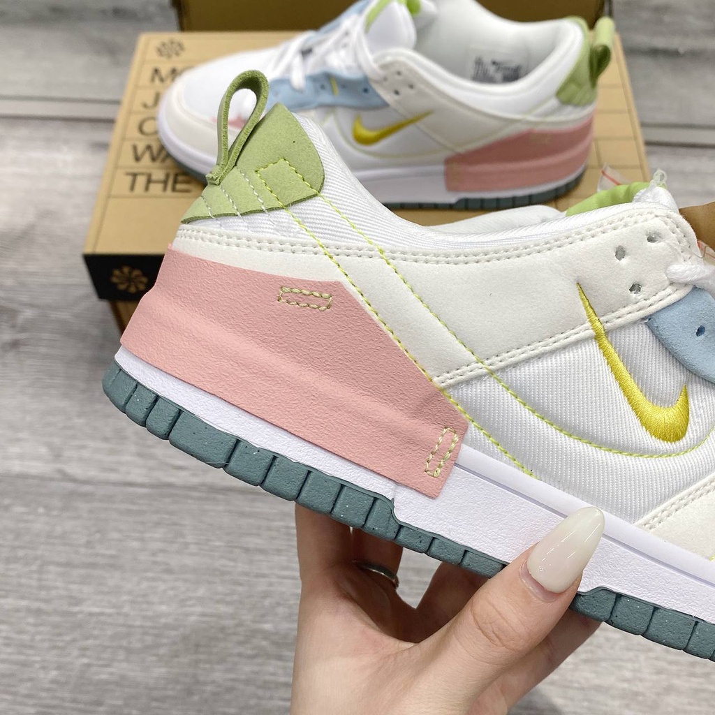 Full box+quà tặng🎁Giày sneaker _𝗻𝗶𝗸𝗲_sb dunk disrupt 2 “easter” cầu vòng 7 màu thể thao nữ