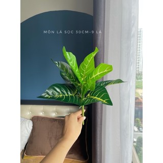 Cây giả decor- Cây lá sọc 40cm