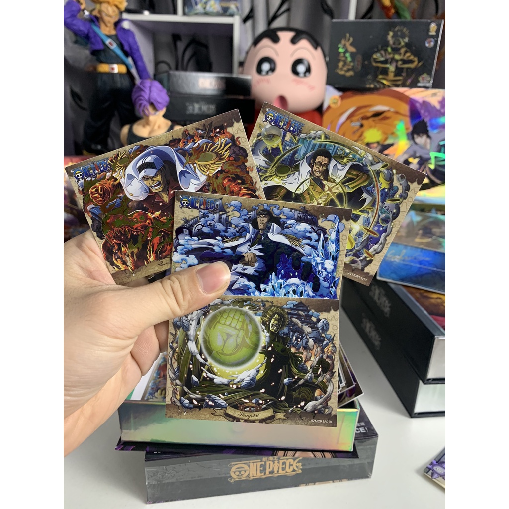 Pack thẻ nhân phẩm One Piece fullbox ver22 map vàng, Luffy nika hàng có sẵn
