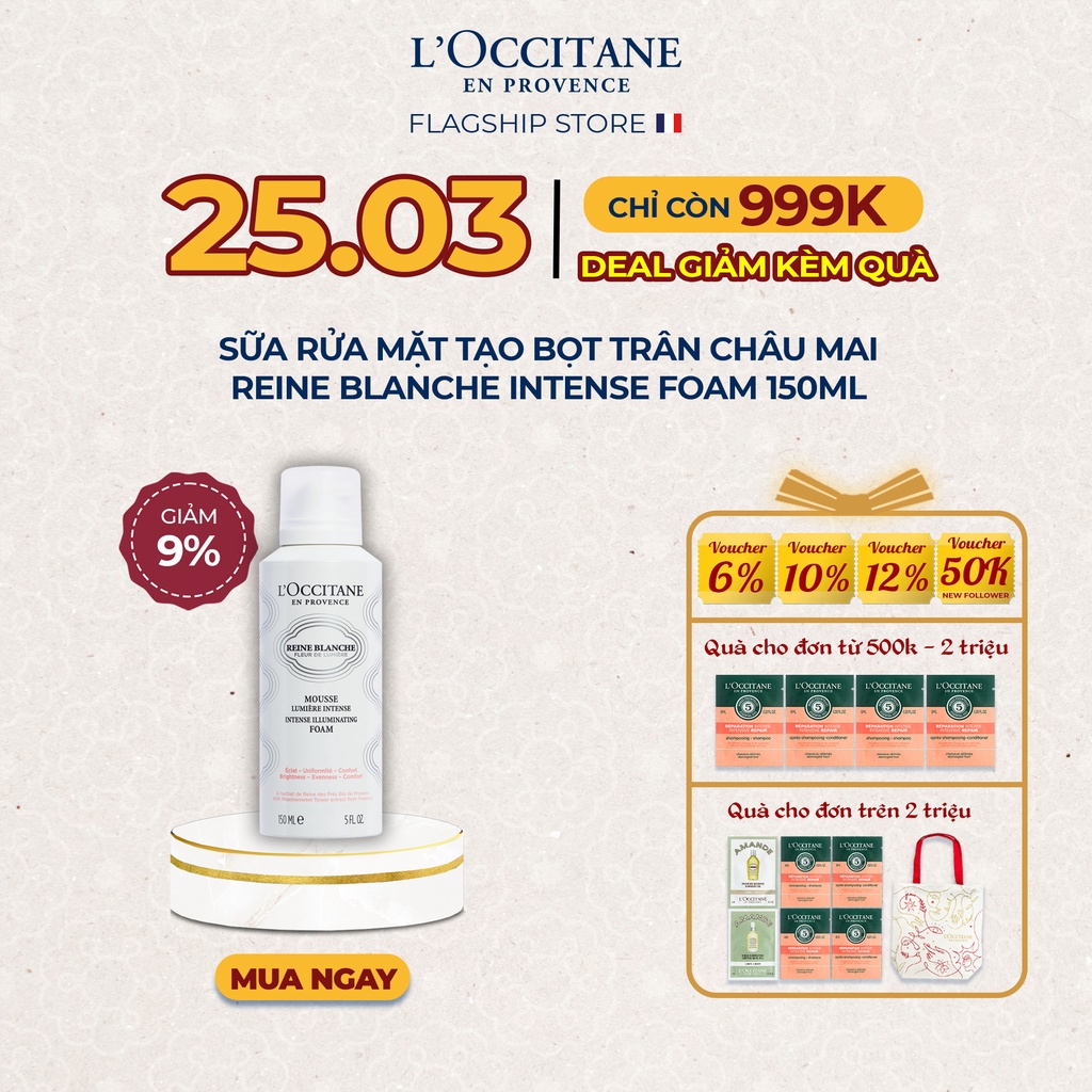 Sữa Dưỡng Trắng Sáng Da Trân Châu Mai L'Occitane Reine Blanche Illuminating Lotion 200ml