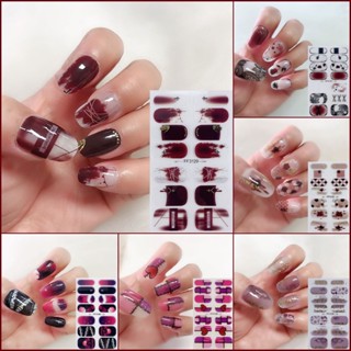  Bộ 14 Miếng Dán Móng Tay 3D Ba Chiều Chống Nước In Họa Tiết Hoạt Hình Phong Cách Hoàng Gia Hàn Quốc Cho Nữ Phụ Kiện Trang Trí Móng Tay Chuyên Dụng Chất Lượng Cao 