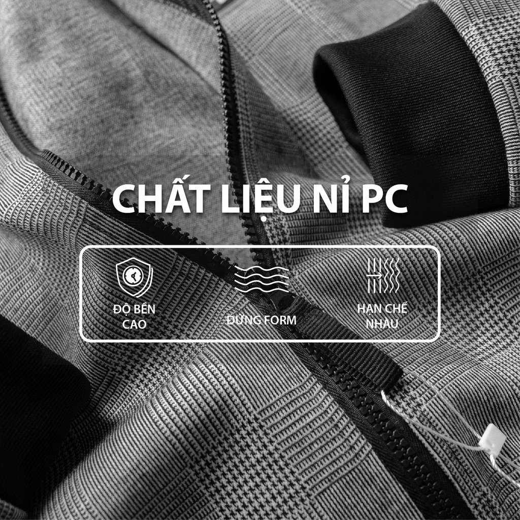 Bộ thể thao nỉ cổ trụ phối bo kẻ BTM Studios chất nỉ PC dày dặn - Mã 7.511
