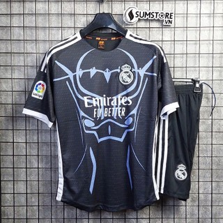 Bộ Đồ Thể Thao Bóng Đá CLB Real Madrid Đen Mè - Đồ đá banh