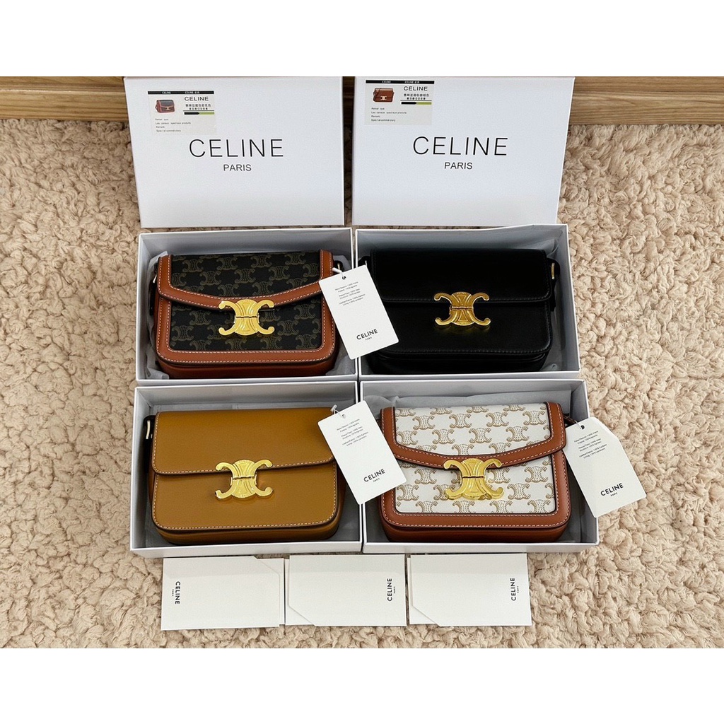 Túi nữ Cê li ne đeo chéo vuông fullbox chất da dày dặn form chuẩn (Size 18)