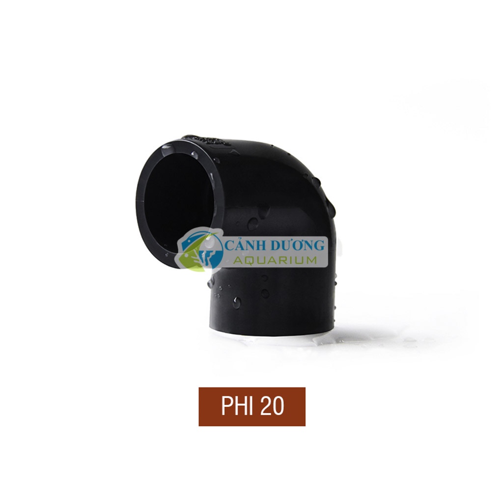 Co 90 độ màu đen ĐEN U-PVC Phi 32-25-20 chuyên dùng cho hồ cá