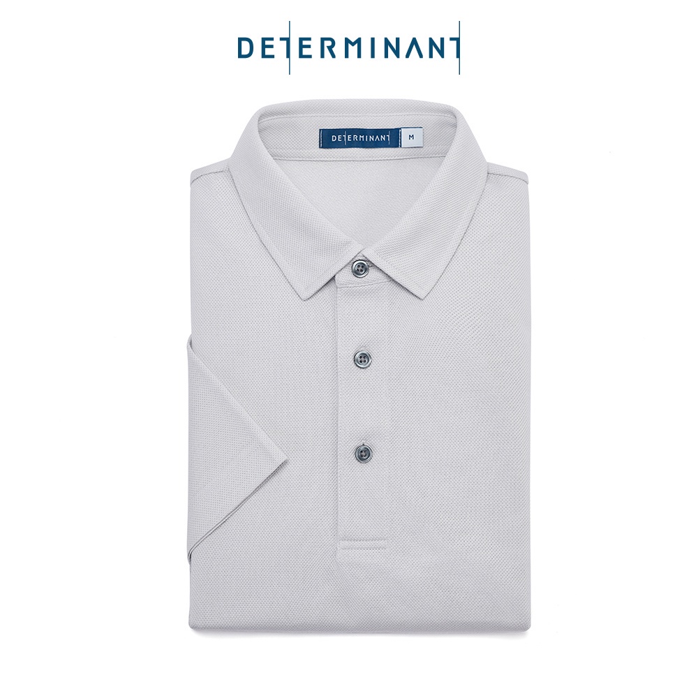 Áo thun nam Polo Cotton kháng khuẩn bền màu thương hiệu Determinant - màu Xám nhạt [P02]