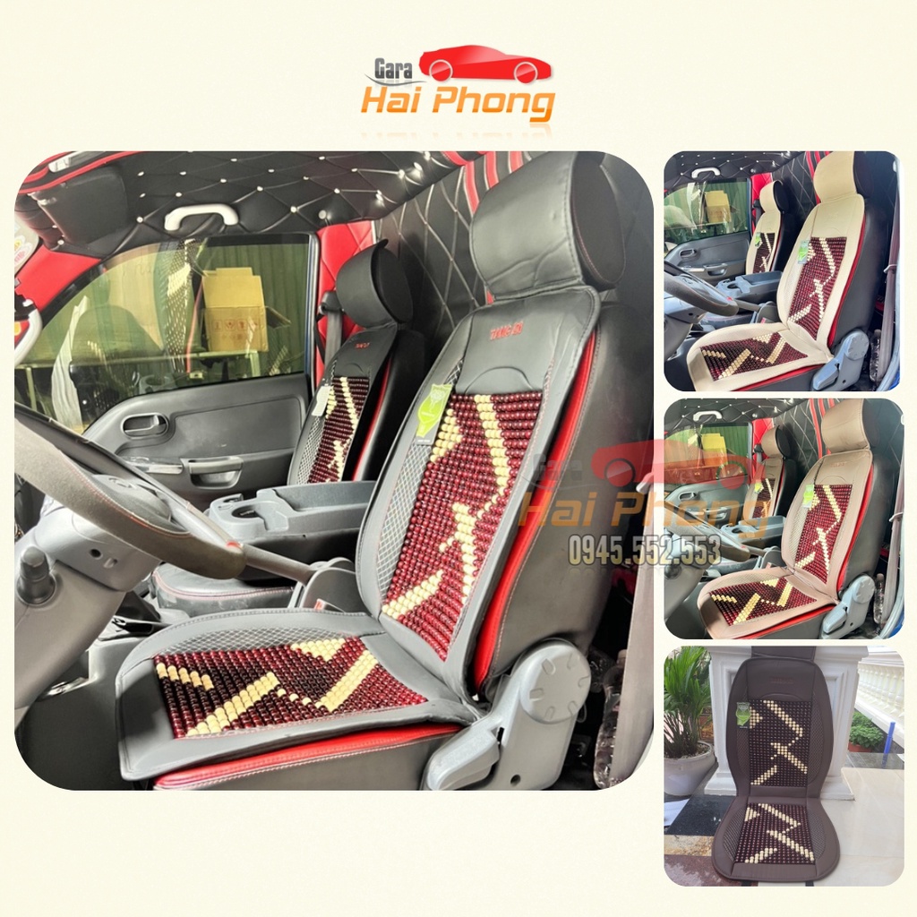 Lót ghế Tangdi hạt họa tiết zik zak cho xe ô tô, xe hơi , chống nóng massage Cao Cấp - Hàng Xịn