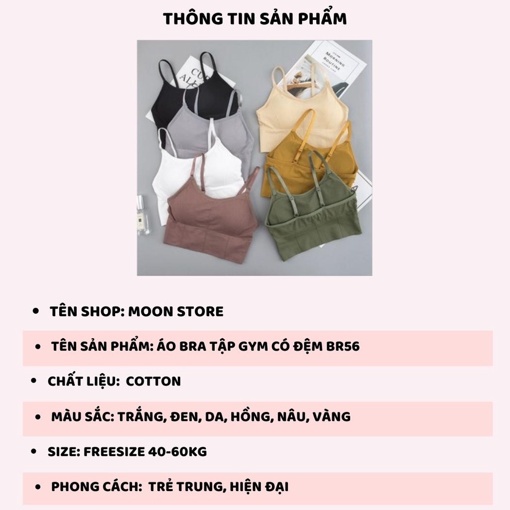 Áo bra nữ, áo tập gym yoga có mút đệm ngực BR56