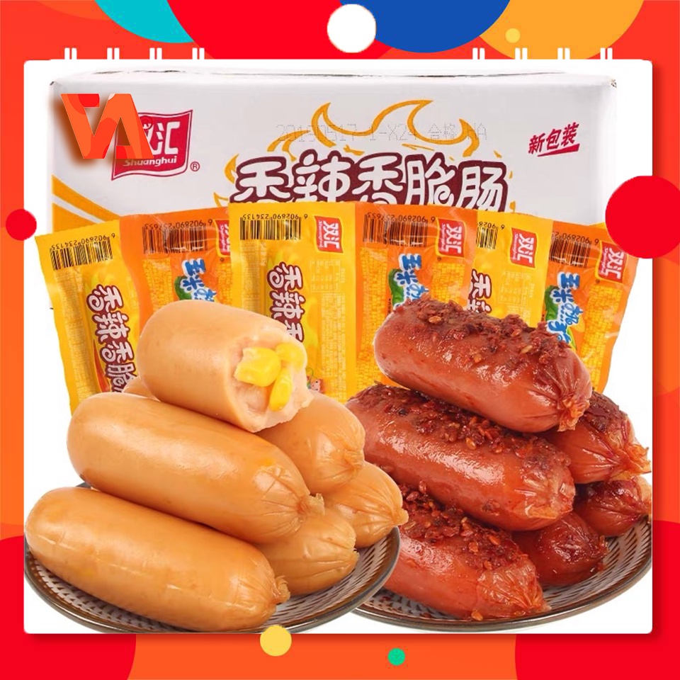 Sỉ Thùng 60 cái Xúc Xích Ngô - Xúc Xích Cay Siêu Ngon