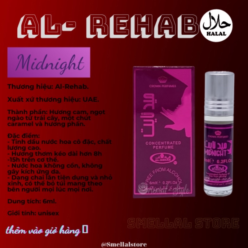 Tinh dầu nước hoa Midnight 6ml