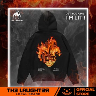 Local brand The Laughter - HOODIE FIRE - Áo MŨ NỈ DA CÁ