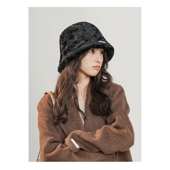 Mũ bucket lông thỏ thời trang thu đông hot hit Ulzzang - FuYu House