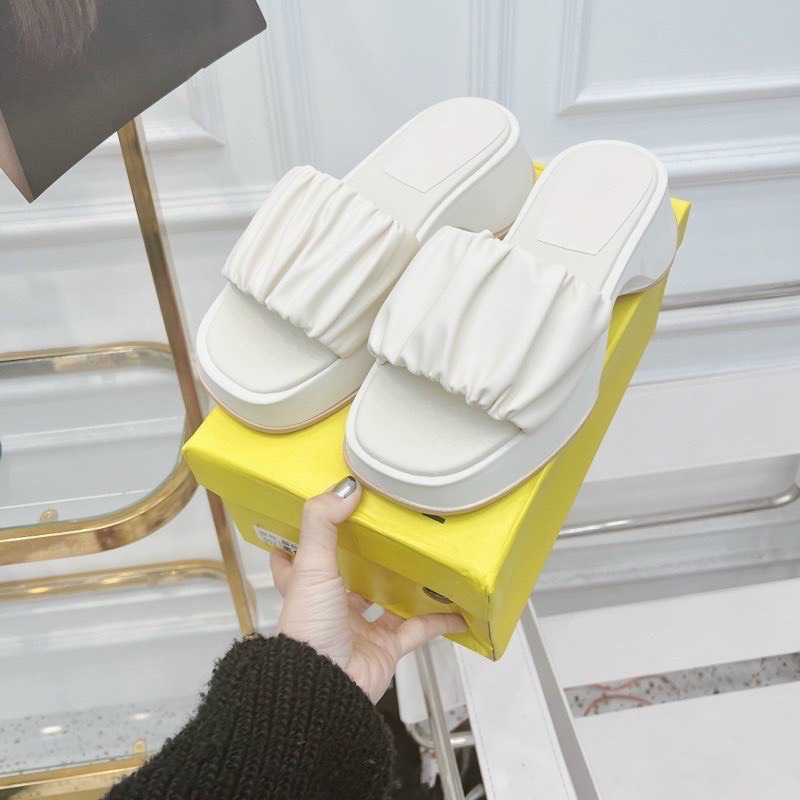 Dép nữ quai ngang dập li hàng loại 1 chất liệu pu cao cấp , Dép nữ quảng châu 5 phân chuẩn size 35 - 39