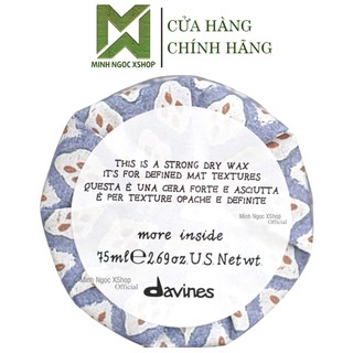 Sáp vuốt tóc giữ nếp siêu mạnh Davines Strong Dry Wax 75ML chính hãng