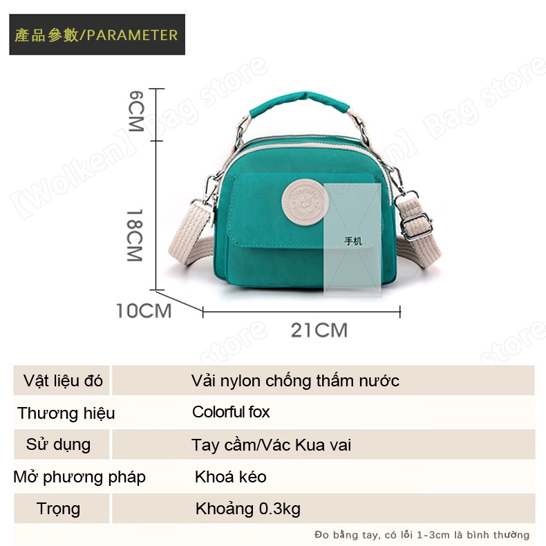 Túi Tote Mini Đeo Vai / Xách Tay Màu Trơn Không Thấm Nước Kiểu Nhật Bản#6258