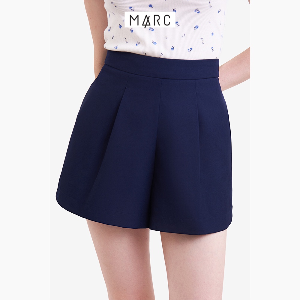 Quần short nữ MARC FASHION 2 túi lưng rời nhấn li trước FALT023623