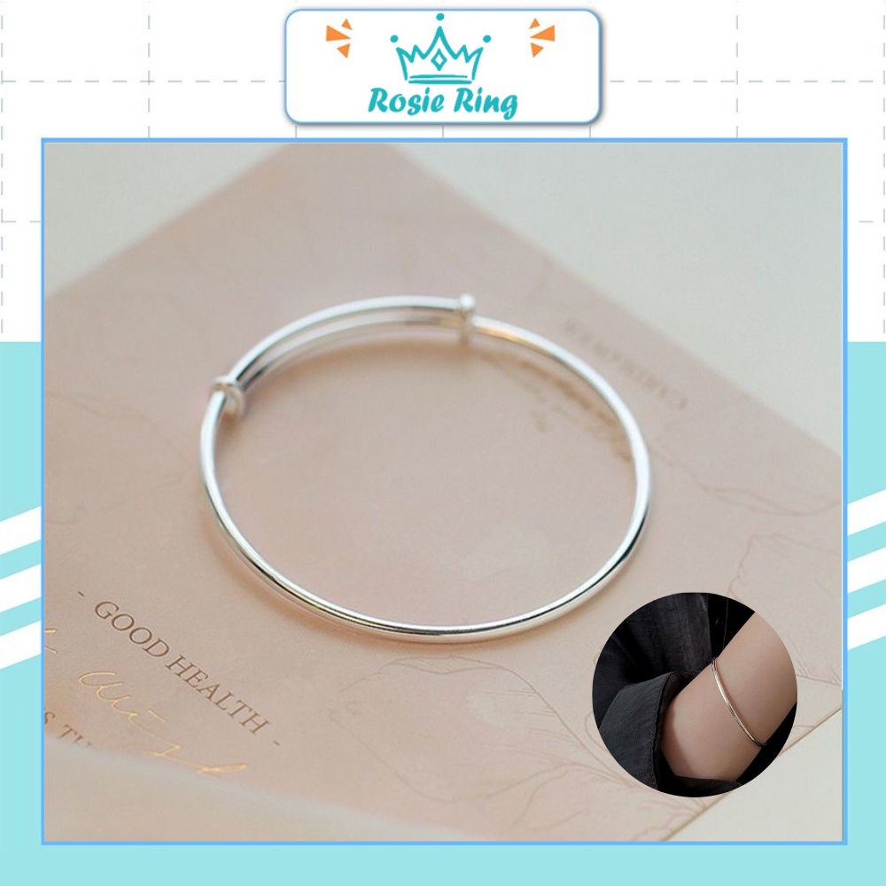 Lắc Tay Titan Rosie Ring kiểu dáng đơn giản, Vòng Tay không gỉ thiết kế nhẹ nhàng dành cho bạn gái RR615