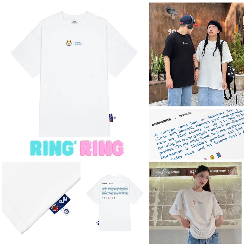 ÁO THUN LEVENTS | DORAEMON MINI CAT TEE