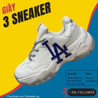 Giày mib big ball chunky a la dodgers, mlb trắng la; fullbox, full phụ kiện