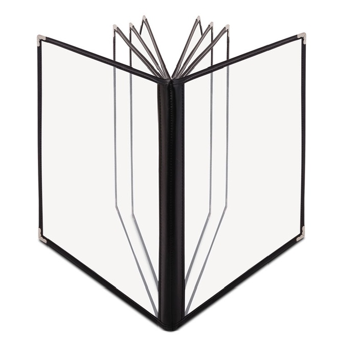 Bìa menu 16 trang  A4 Đen/Nâu