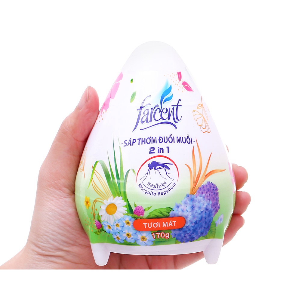 Sáp thơm,đuổi muỗi hình trứng hương tươi mát, 170g/hộp