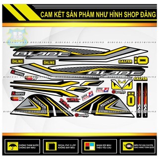 TEM RỜI WAVE BLADE 110 CHẾ MẪU 2021 PHỐI VÀNG ĐEN