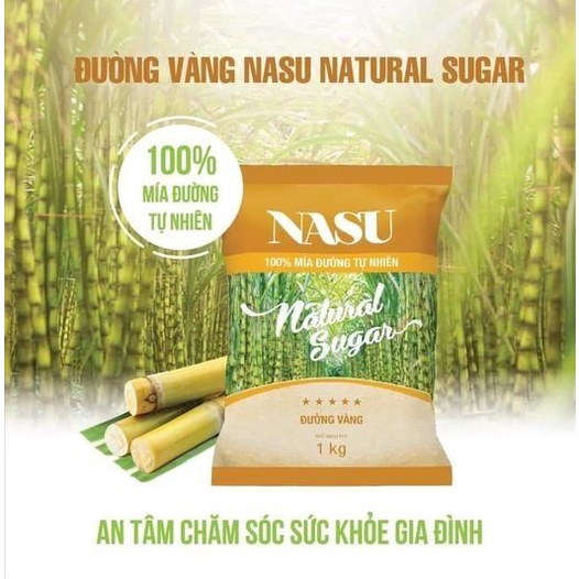 Đường trắng/ đường vàng NASU Natural Sugar gói 1kg