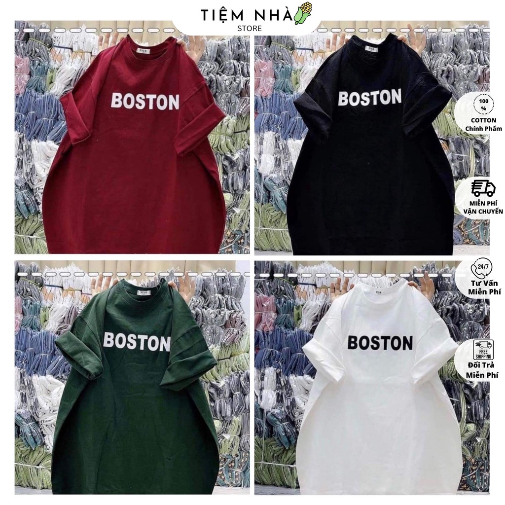 Áo Thun Form Rộng 3158 Unisex Tay Lỡ Oversize Nam Nữ BOSTON
