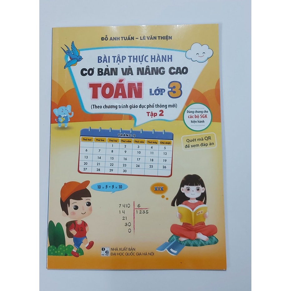Sách - Bài tập thực hành cơ bản và nâng cao Toán lớp 3 tập 2 ( Quét mã QR để lấy đáp án )