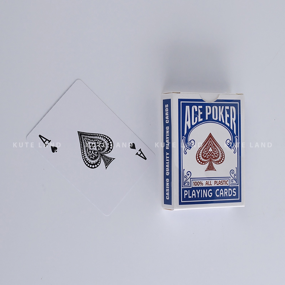 Bộ Bài Tây Ace Poker Chuyên Nghiệp 63x88 Mm Nhựa PVC Chống Thấm Nước Cao Cấp BT20