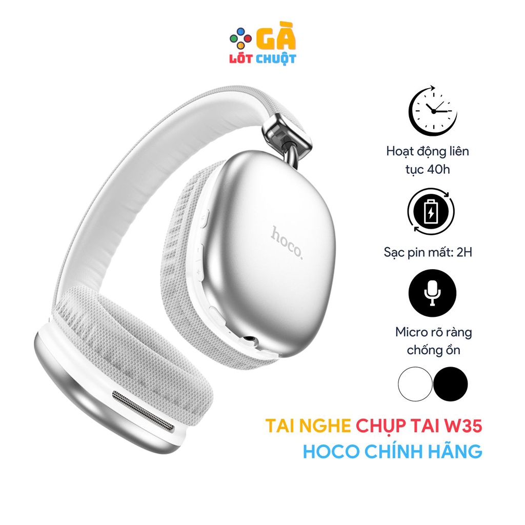 Tai nghe chụp tai Bluetooth Hoco W35 - Pin Siêu Trâu 40h - Chính hãng - GALOTCHUOT