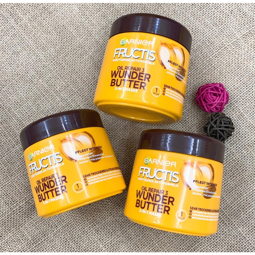 KEM Ủ TÓC GARNIER FRUCTIS OIL REPAIR 3 WUNDER BUTTER