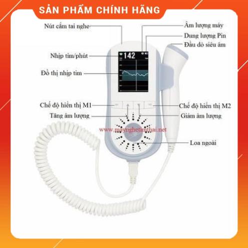 Máy nghe tim thai Máy đo tim thai tại nhà Fetal Doppler JPD-100E bảo hành 12 tháng