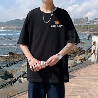 Áo thun unisex tay lỡ in hình Logo - áo nam nữ màu trắng - phông tee basic oversize