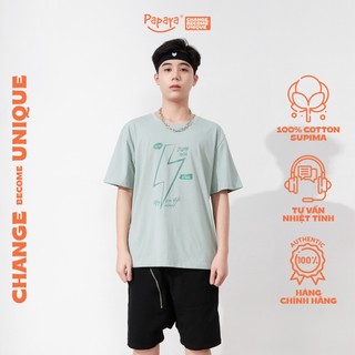 Áo Thun Tay Lỡ Unisex Papaya Jup Form Rộng Cotton Phông Nam Oversize Local Brand In Hình