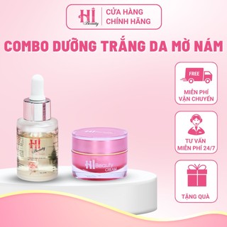 Combo Kem Bôi + Serum Hibeauty - Dưỡng trắng da, mờ nám, phục hồi da