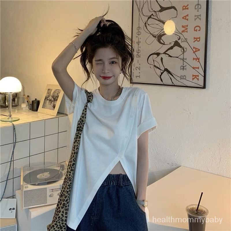 Áo Cho Con Bú Đi Chơi ChiaTÁo Sơ Mi  Thiết Kế  Không Thường Xuyên  Phong Cách Harajuku  Lỏng Lẻo Quần Áo Cho Con Bú Ngắn