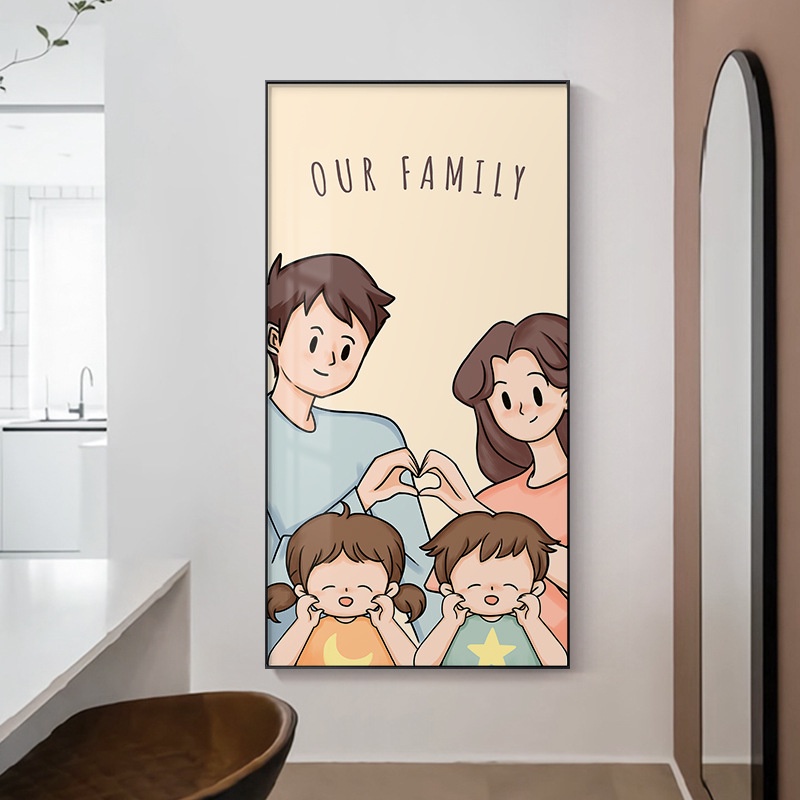 Tranh Treo Tường Gia Đình Siêu Dễ Thương Treo Phòng Khách/ lối vào Decor phòng ngủ đại sảnh cho bé và gia chủ