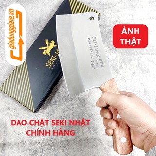 DAO CHẶT SEKI Nhật Bản (Hàng chính hãng, nặng 800g) - Dao chặt xương, chặt gà, chặt cá thép không gỉ, sắc bén, đầm tay