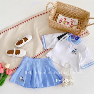 Set váy kitty cv xếp ly bé gái