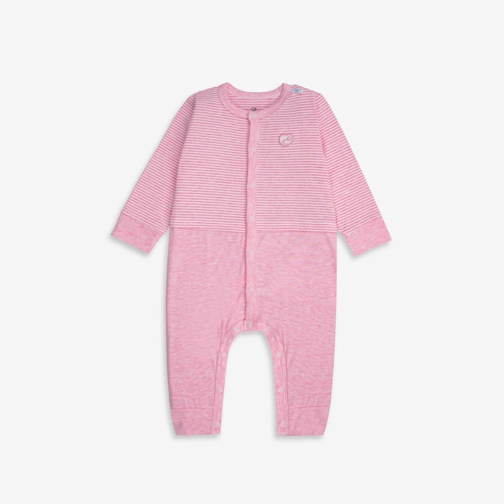 BUBABY Bộ body dài cho bé trai bé gái hãng bubaby body dài tay cài giữa Joyful - BU Siro BSR210200